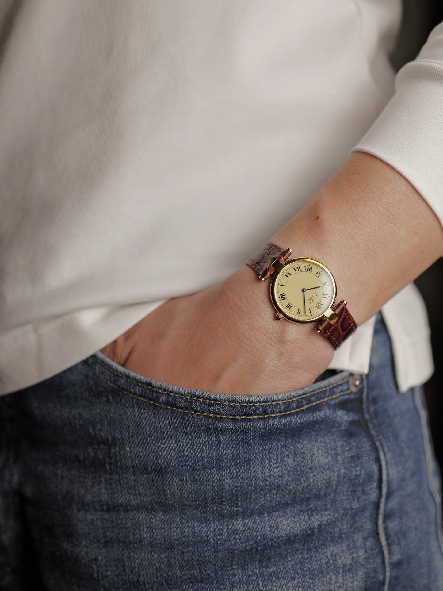 Cartier Vendôme Vermeil “Lemon Roman” Dial Box & Papers Ref. 590003 (circa 1999)