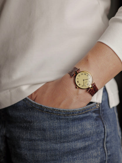 Cartier Vendôme Vermeil “Lemon Roman” Dial Box & Papers Ref. 590003 (circa 1999)