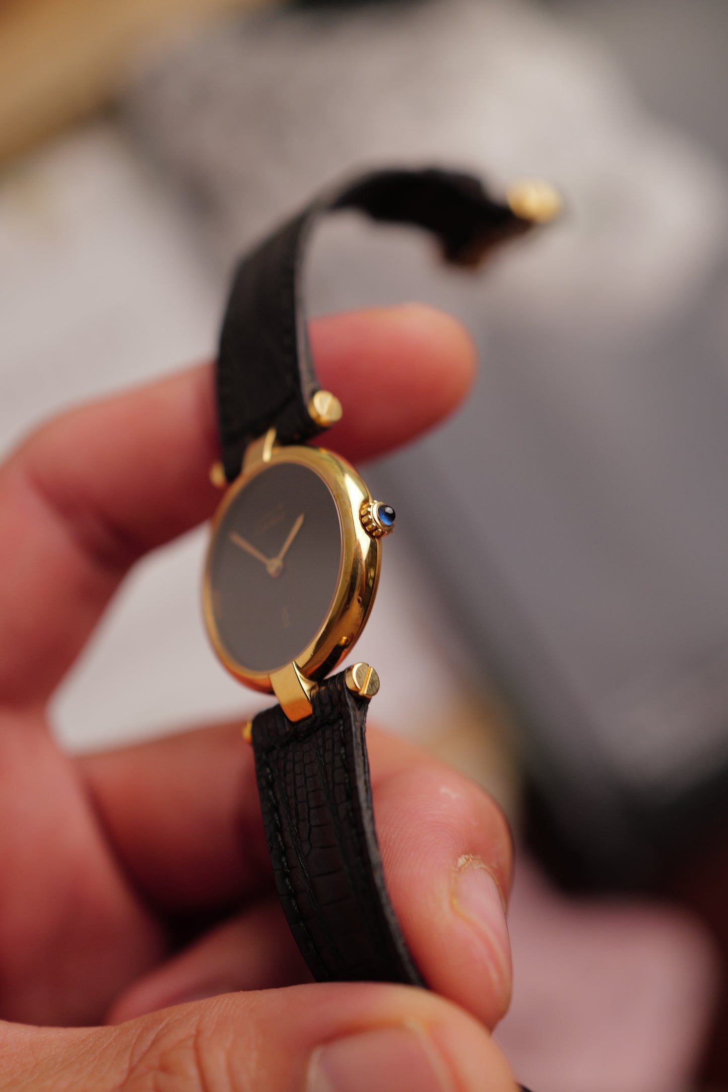 Cartier Vendome "Onyx" Lacquer SM Quartz w/ original box