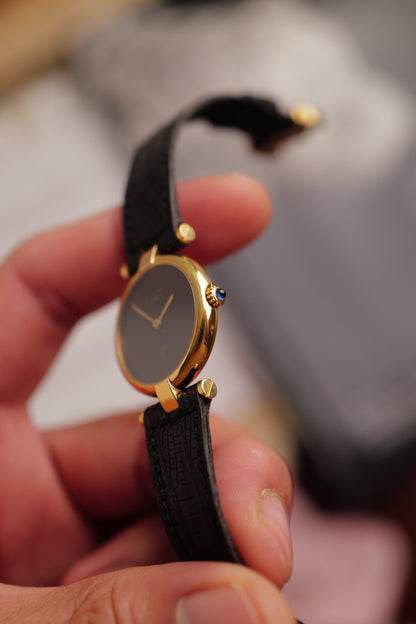Cartier Vendome "Onyx" Lacquer SM Quartz w/ original box