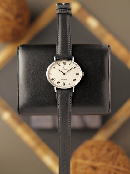 Omega Geneve WG Plated Oval Matte Eggshell Dial Ref. 511.417 (circa 1973)