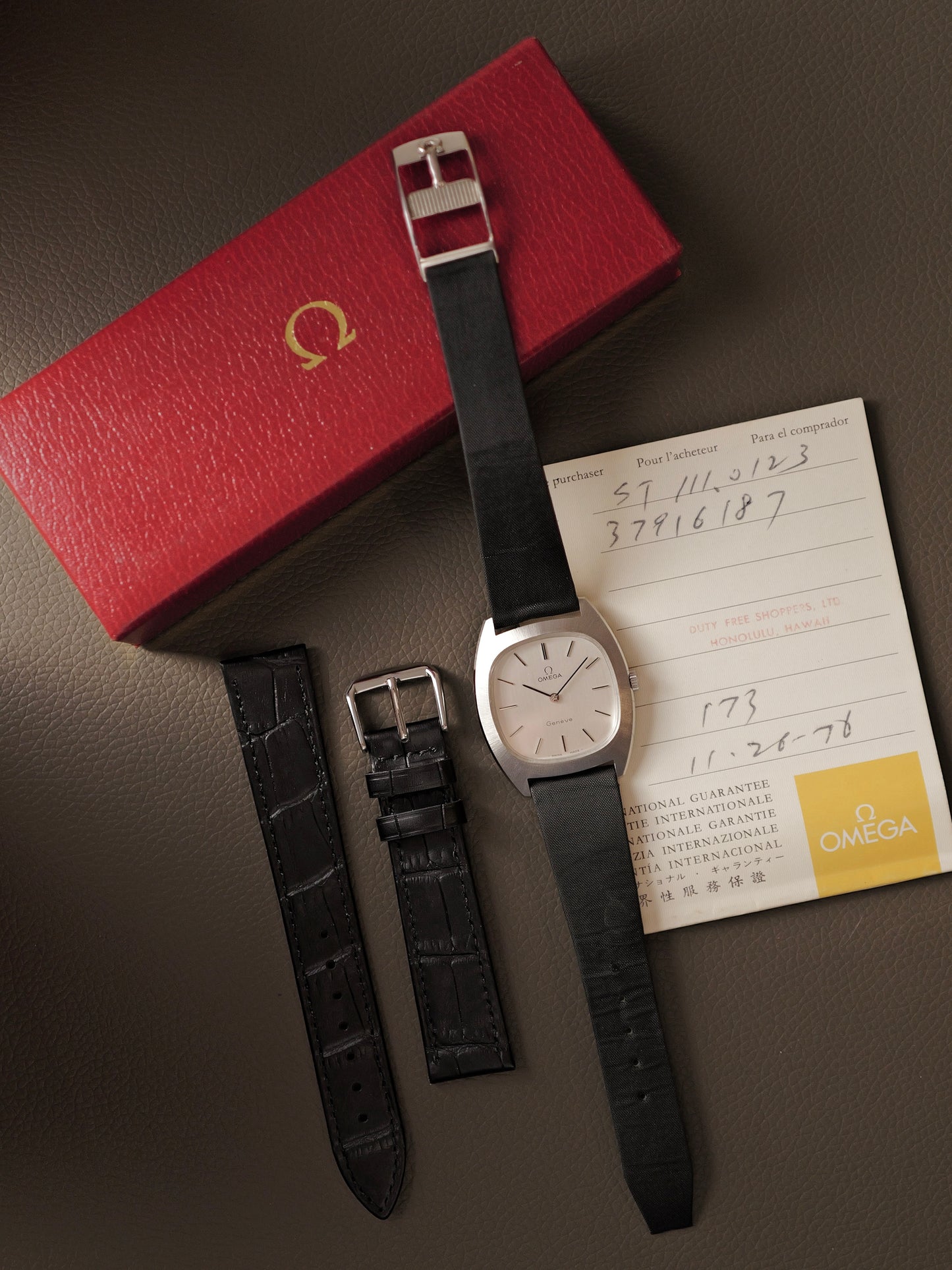 Omega Geneve “Tonneau TV” FULL SET Ref. 111.0123 (circa 1973)