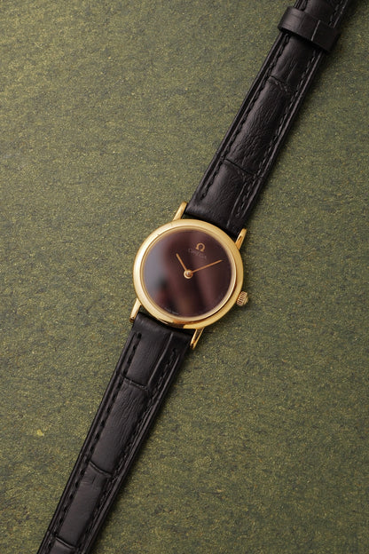 Omega De-ville "Onyx" on strap Circa. 1990s