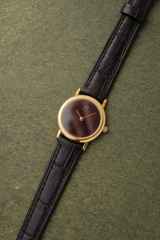 Omega De-ville "Onyx" on strap Circa. 1990s