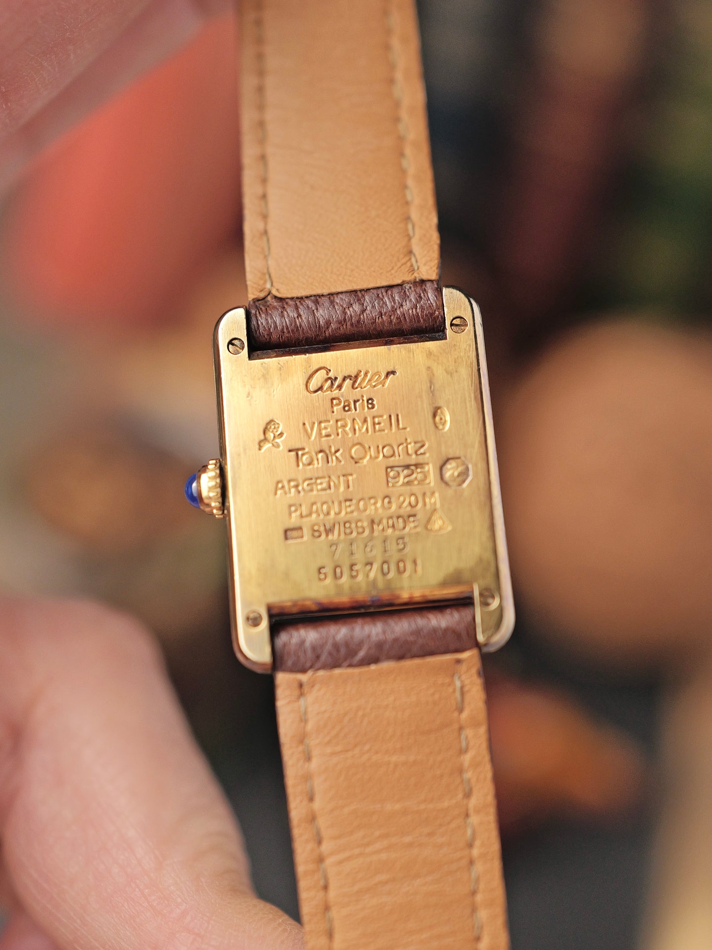 Cartier Must de Cartier Tank Vermeil “Lemon Roman” SM Ref. 71615 (circa 1970s)