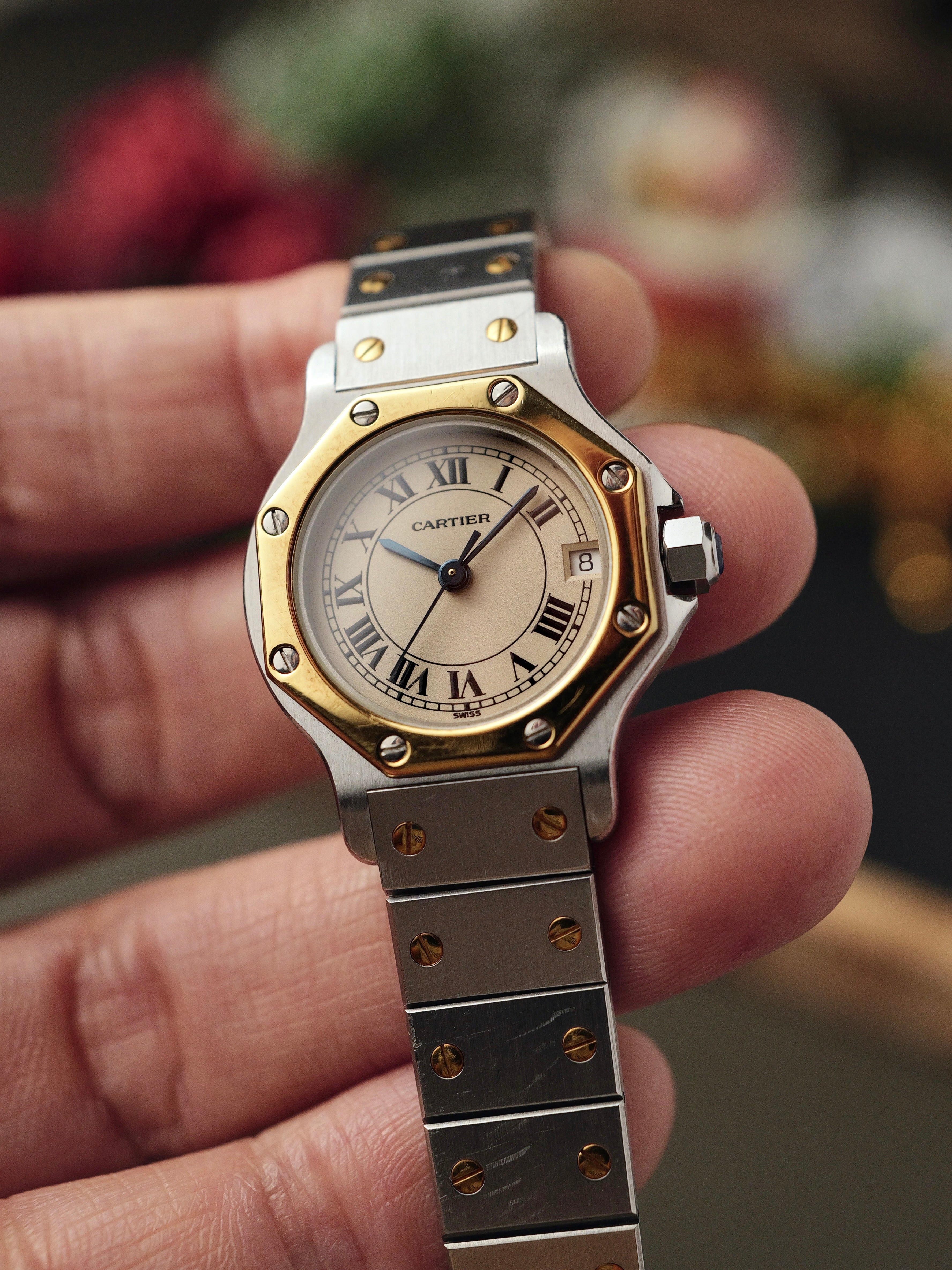 Cartier Santos Octagon Steel & 18K Gold SM Ref. 187903 (circa