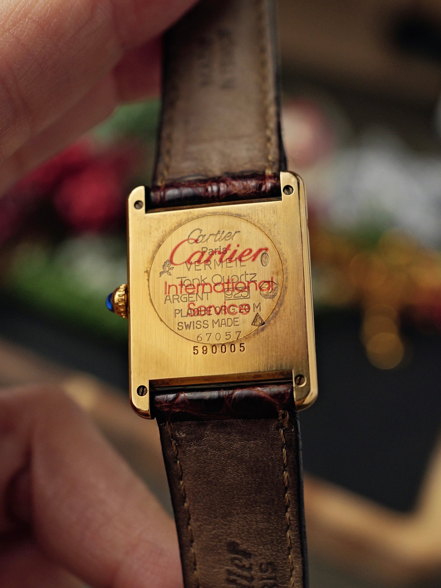 Cartier Must de Cartier Tank Vermeil “Column Dial” LM Ref. 590005 (circa 1970s)