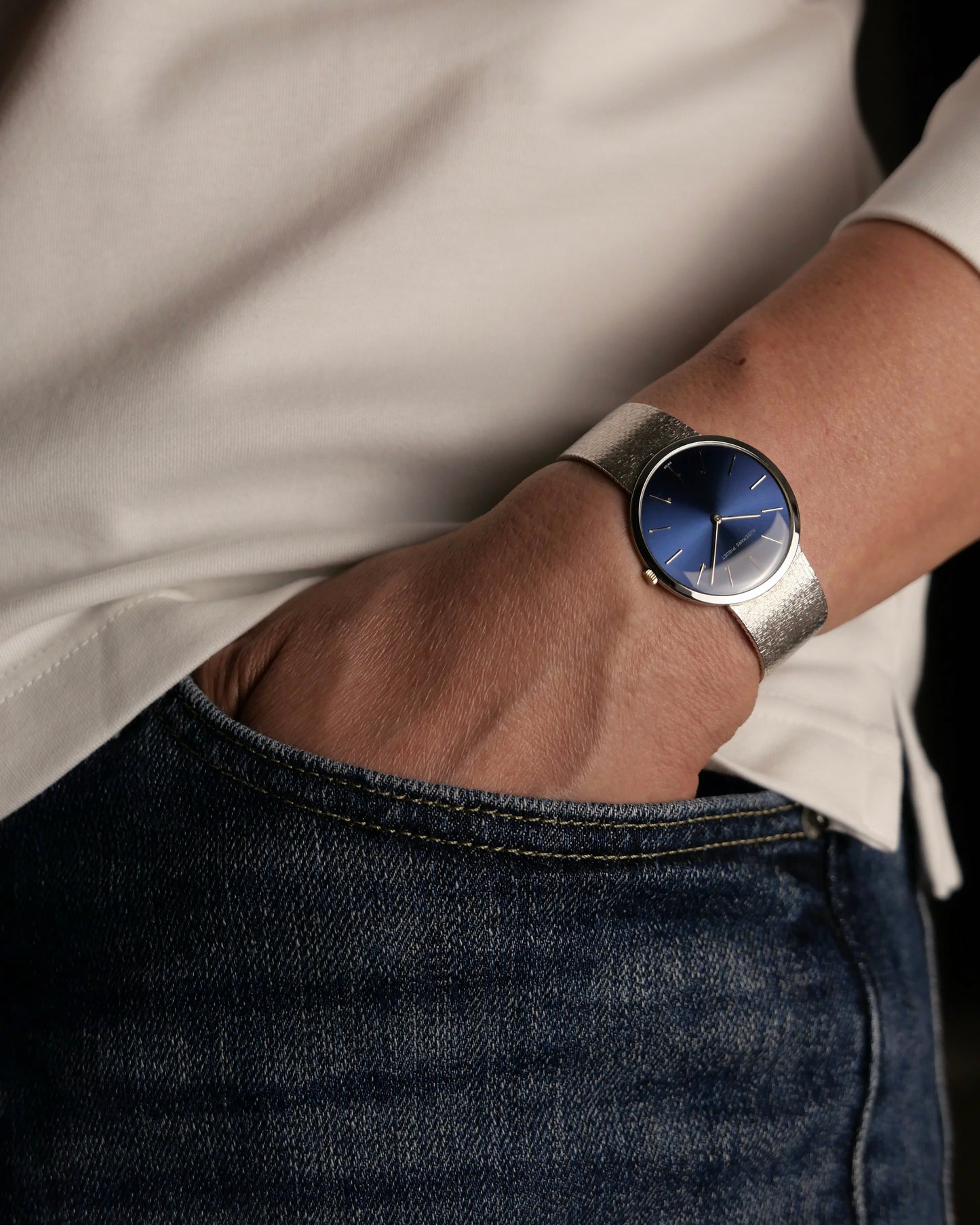 Audemars Piguet 18K White Gold Integrated Bracelet Dress Watch (circa 1970s)