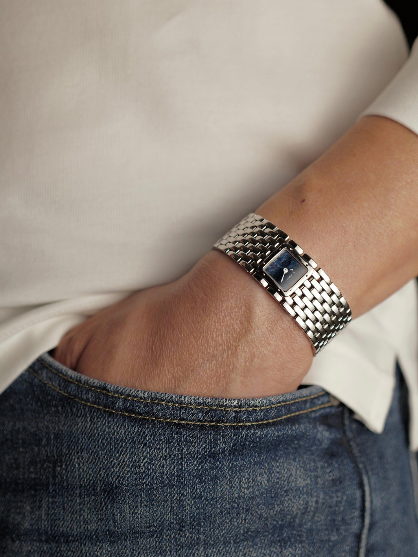 Cartier Pantheré Ruban Mother of Pearl w/ Partial Set Ref. 2420 (circa 2000s)