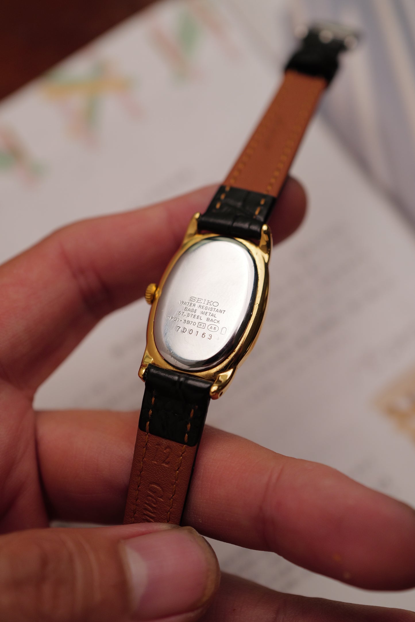 Seiko Ladies "Baignoire" Gold Circa. 1995