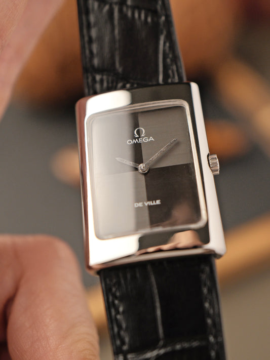 Omega De Ville “Tank” Two Tone Quadrant Dial Ref. 111.0112 (circa 1973)