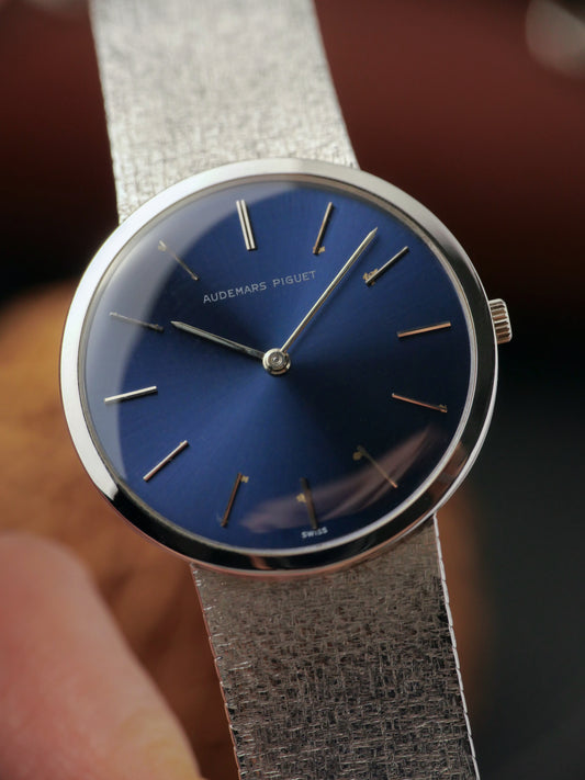 Audemars Piguet 18K White Gold Integrated Bracelet Dress Watch (circa 1970s)