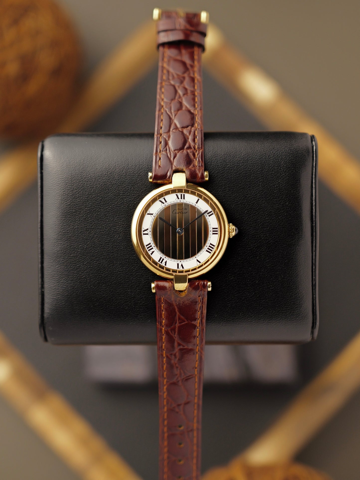 Cartier Vendôme Vermeil Trinity Dial Large Ref. 590003 (circa 1990s)