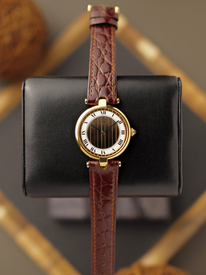 Cartier Vendôme Vermeil Trinity Dial Large Ref. 590003 (circa 1990s)