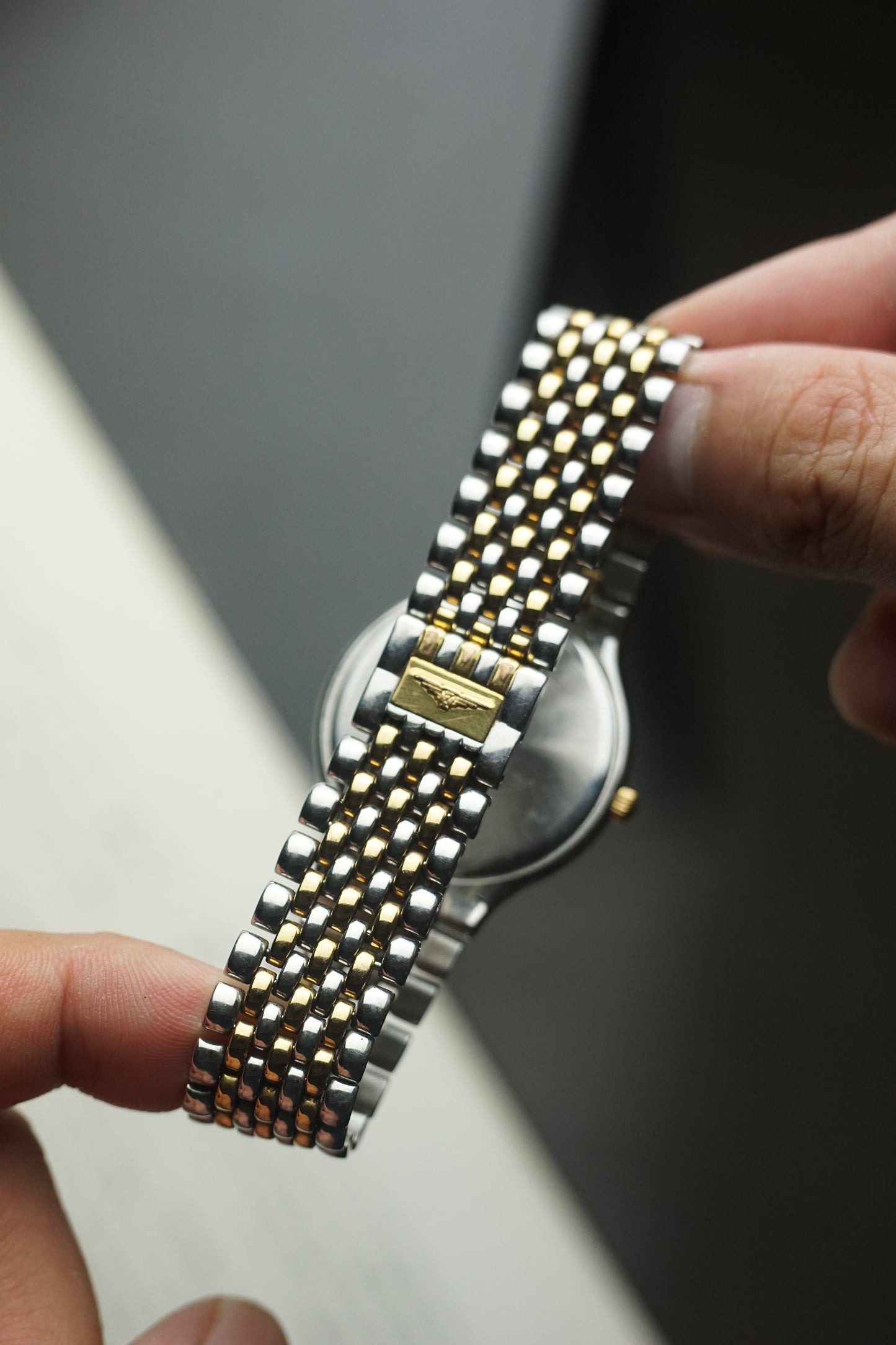 longines men bead of rice bracelet with Roman numerals