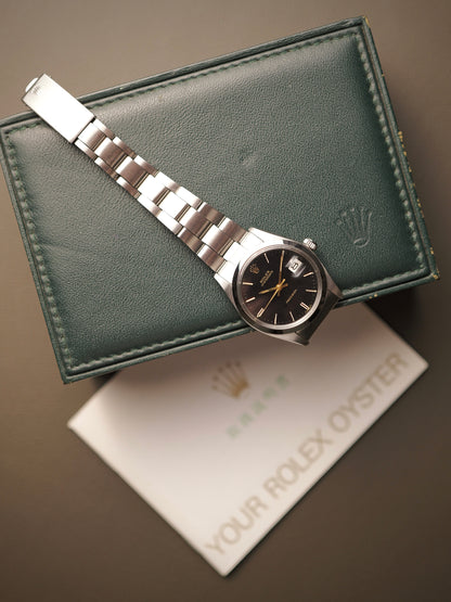 Rolex Oysterdate Precision “Black Gilt” w/ Box & Booklet Ref. 6694 (circa 1978)