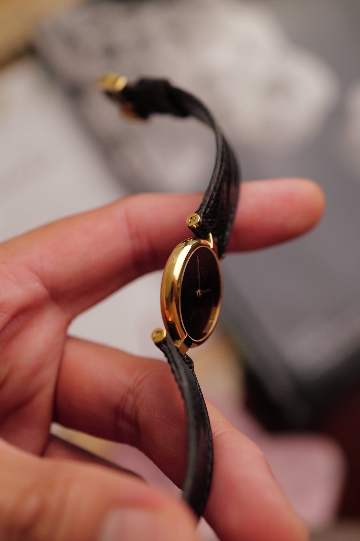 Cartier Vendome "Onyx" Lacquer SM Quartz w/ original box
