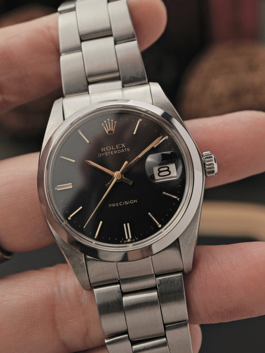 Rolex Oysterdate Precision “Black Gilt” w/ Box & Booklet Ref. 6694 (circa 1978)