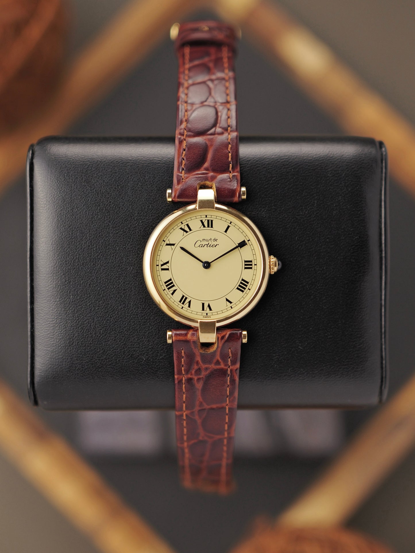 Cartier Vendôme Vermeil “Lemon Roman” Dial Box & Papers Ref. 590003 (circa 1999)