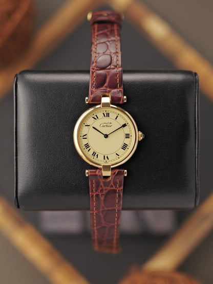 Cartier Vendôme Vermeil “Lemon Roman” Dial Box & Papers Ref. 590003 (circa 1999)