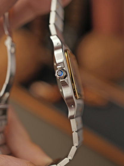 Cartier Santos Carrée Two Tone w/Box and Service Papers Ref. 2961 (circa 1981)