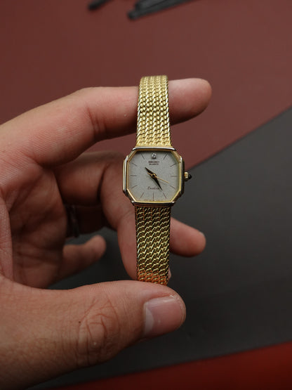 Seiko Exceline Gold integrated bracelet (grey dial) 1221-5080