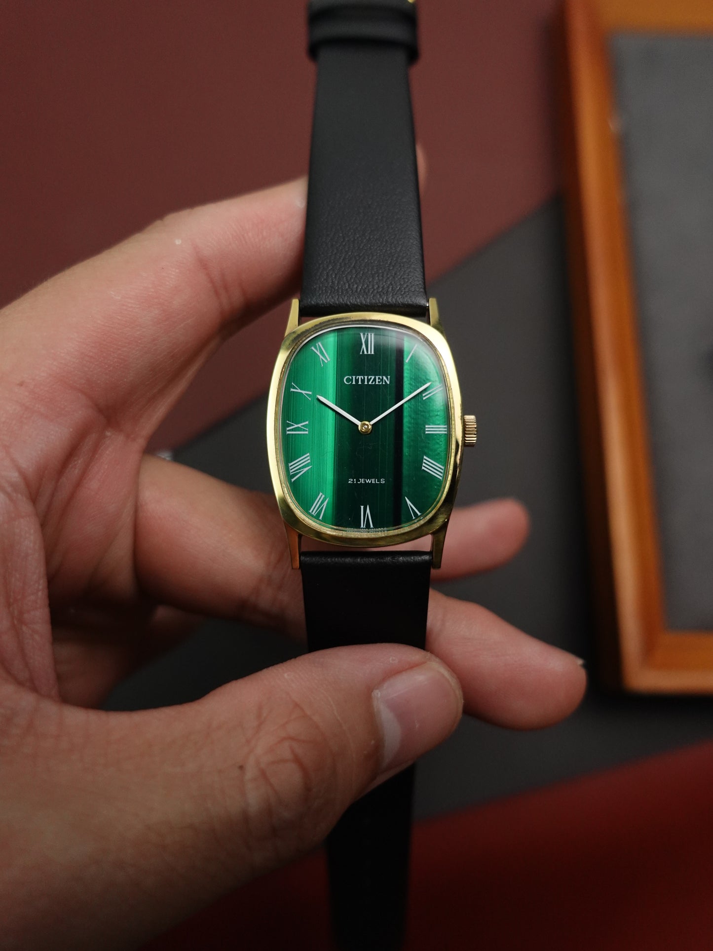 Citizen Ellipse CTZ14 Manual Winding Green "Malachite" Dial