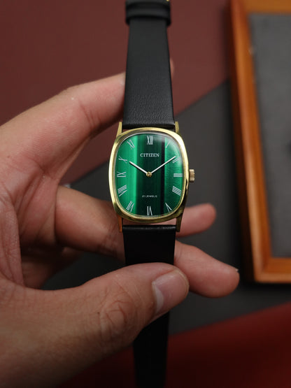 Citizen Ellipse CTZ14 Manual Winding Green "Malachite" Dial