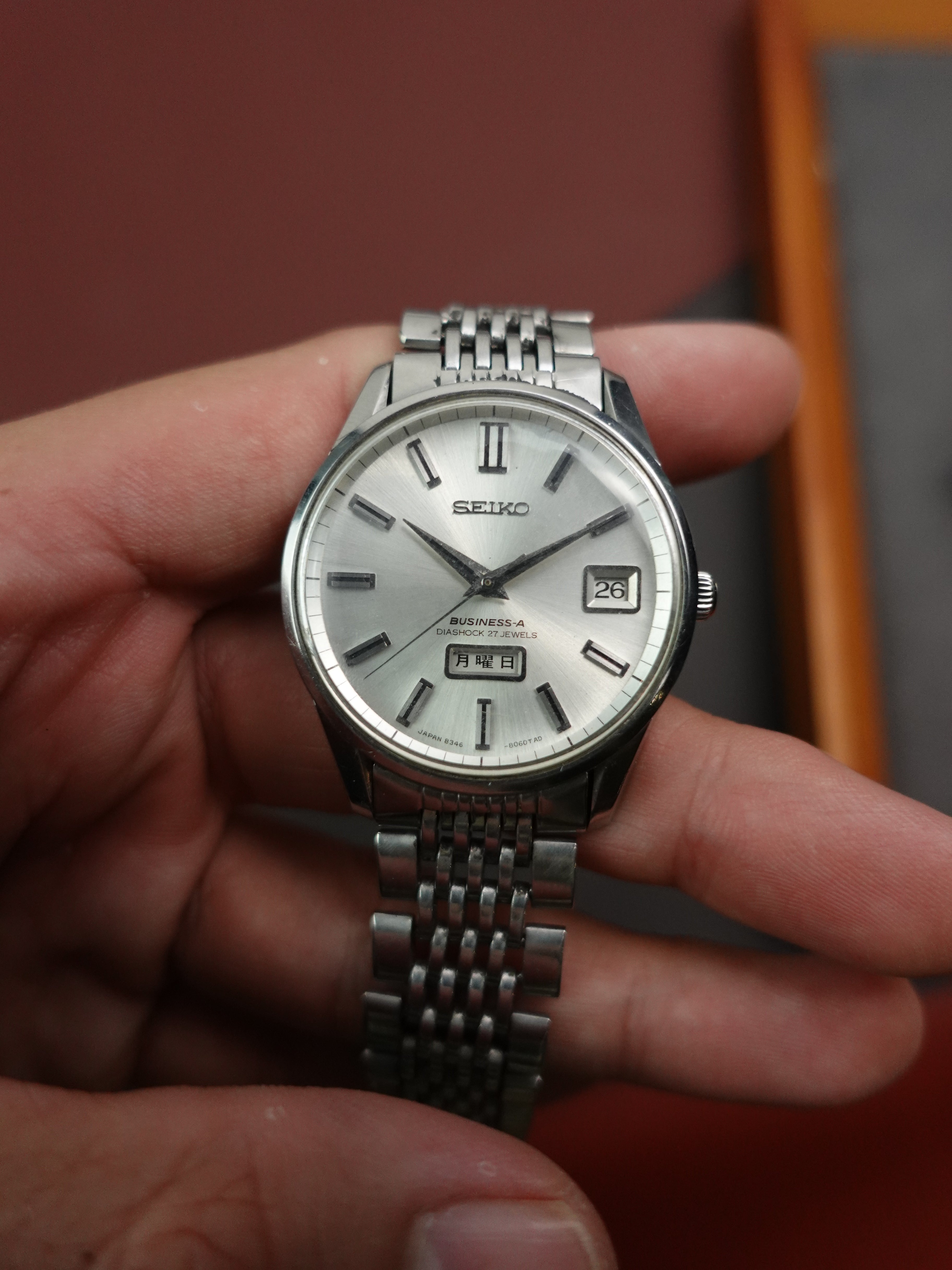 Seiko Business Week Dater with original bracelet 6206-8190 Circa