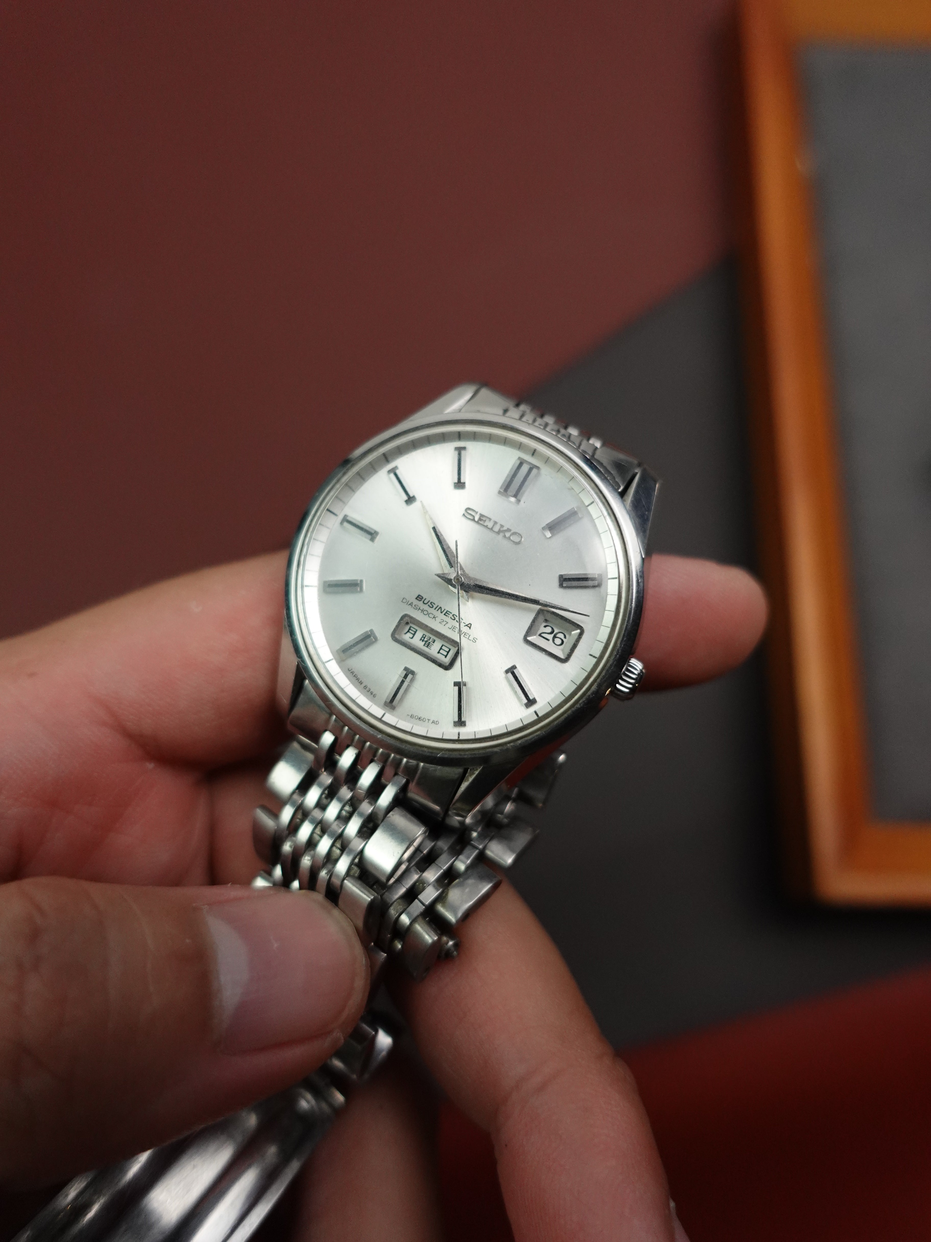 Seiko Business Week Dater with original bracelet 6206-8190 Circa