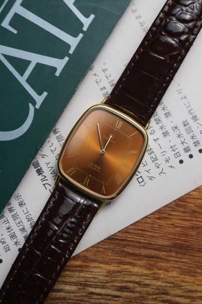 Omega De-Ville quartz unique Orange dial mens