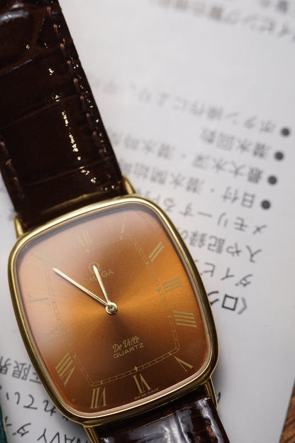 Omega De-Ville quartz unique Orange dial mens