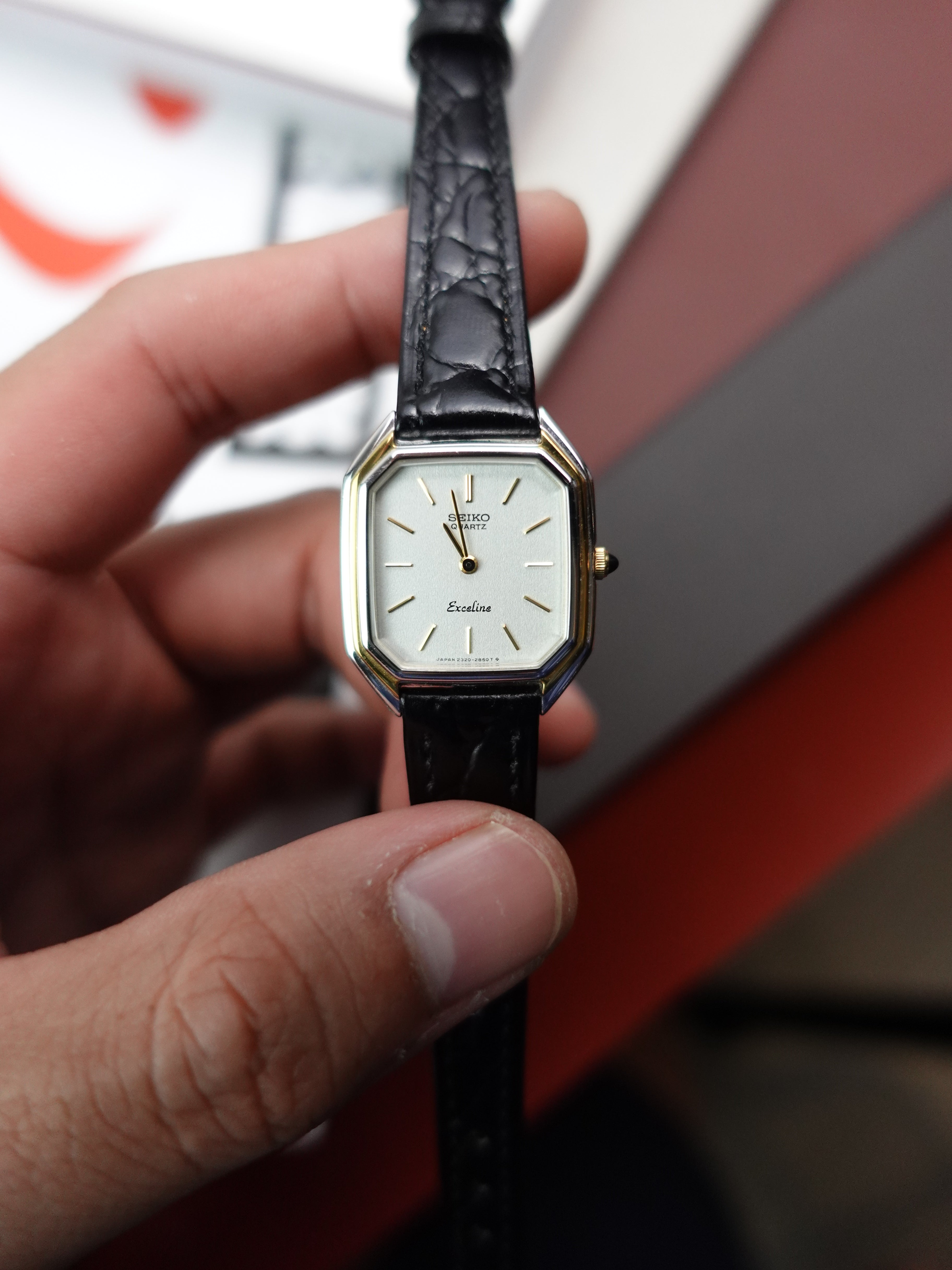 Seiko Exceline Octa Art-deco 2-Tone Palladium Coated Case Circa