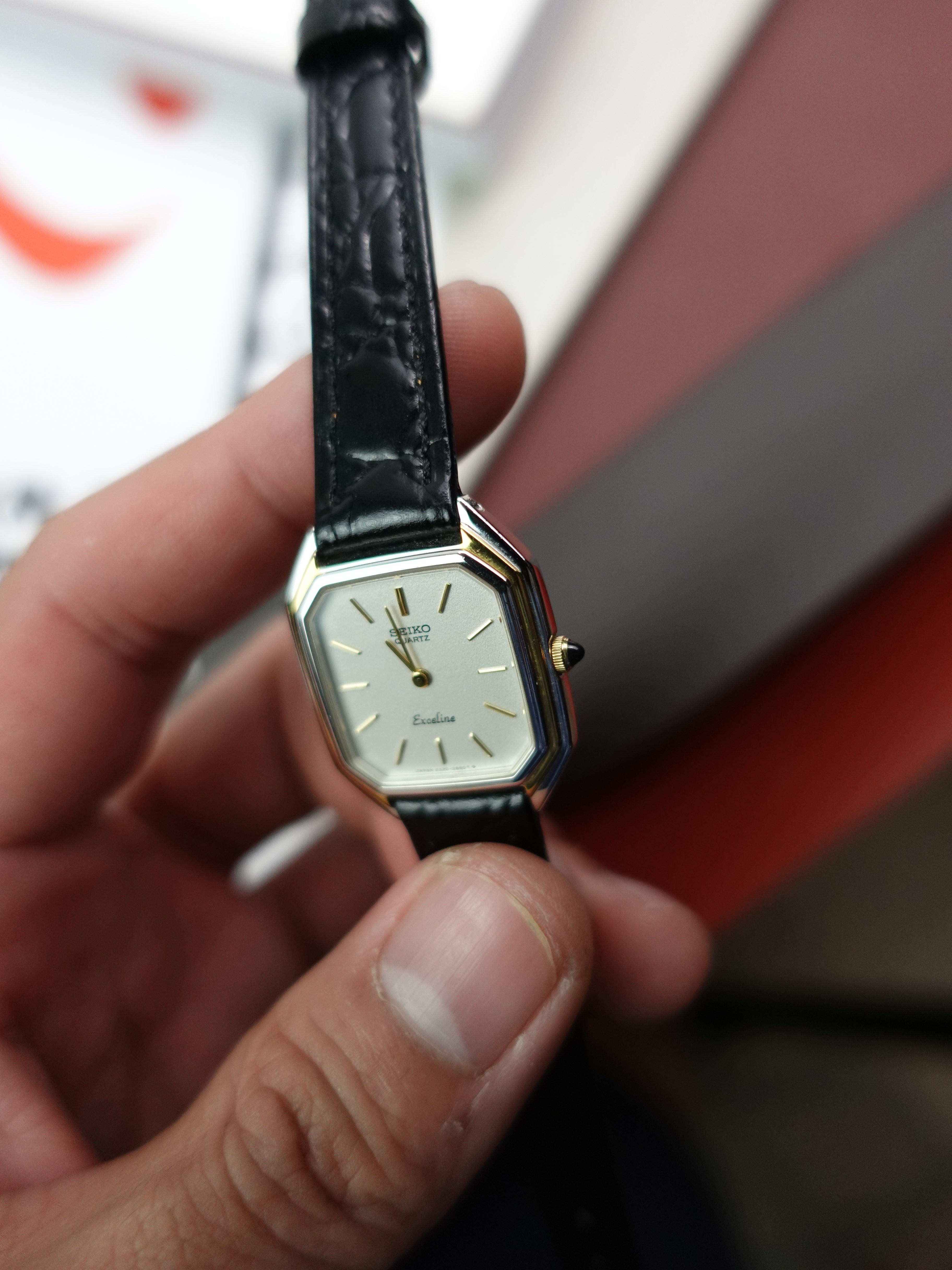 Seiko Exceline Octa Art-deco 2-Tone Palladium Coated Case Circa