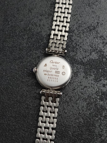 Cartier Colisee " Silver Chrome" Quartz Circa. 1980s with Box