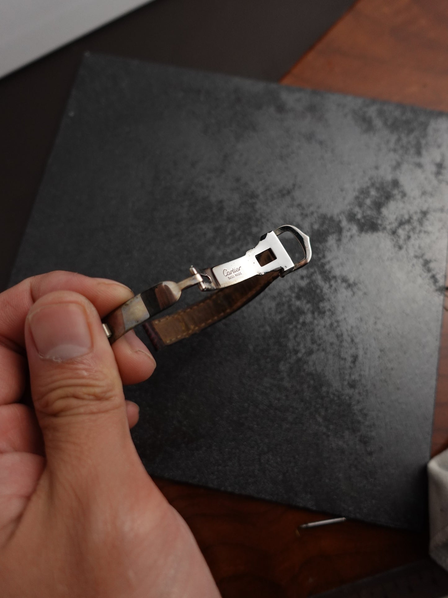 Cartier Colisee " Silver Chrome" Quartz Circa. 1980s with Box