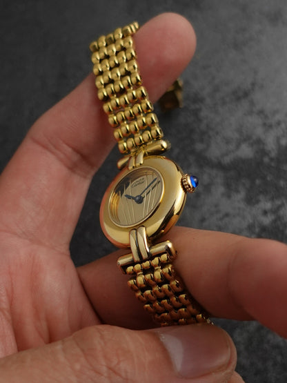 Cartier Colisee " Sunray" Quartz Circa. 1980s with Box