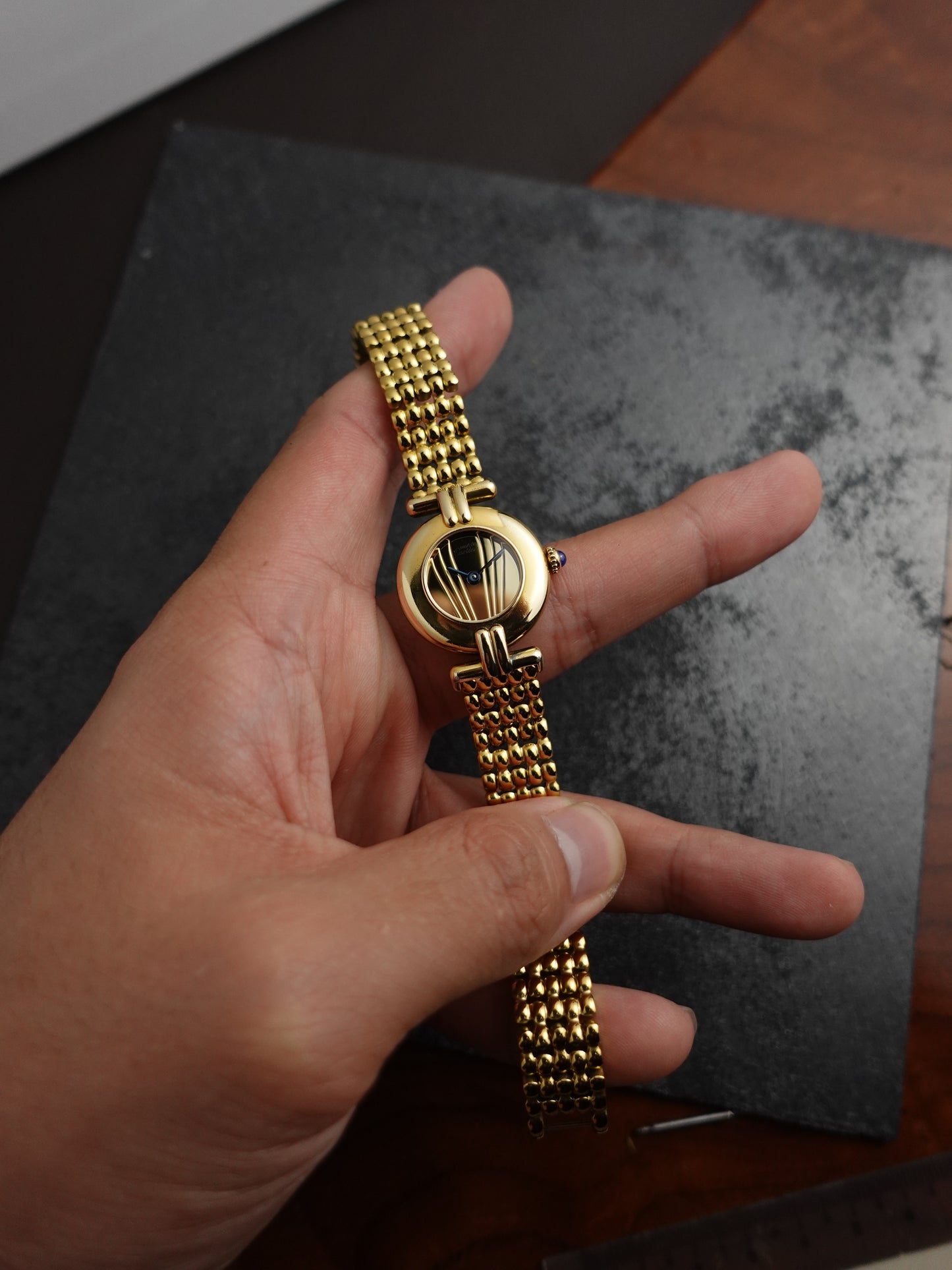 Cartier Colisee " Sunray" Quartz Circa. 1980s with Box