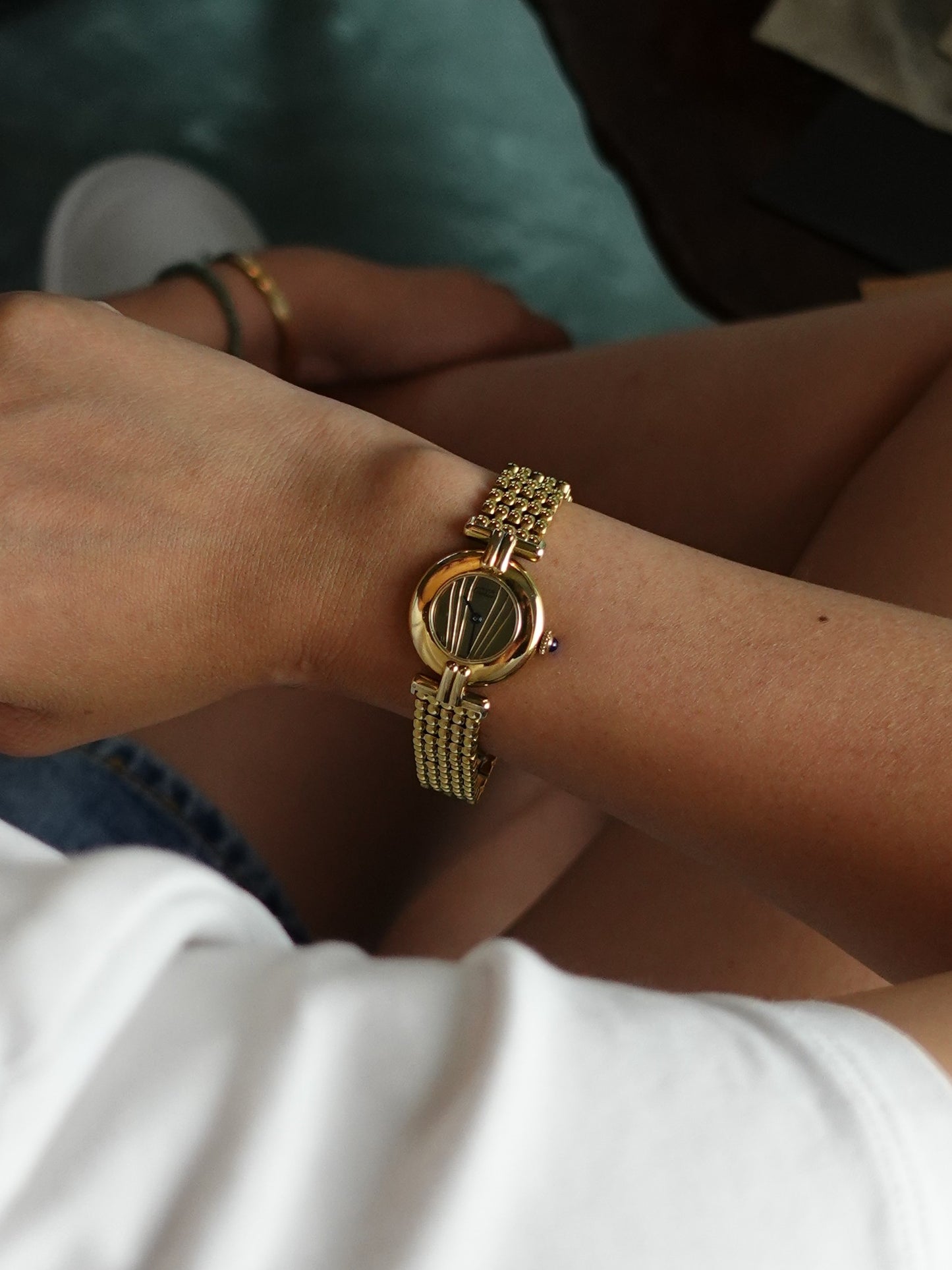 Cartier Colisee " Sunray" Quartz Circa. 1980s with Box