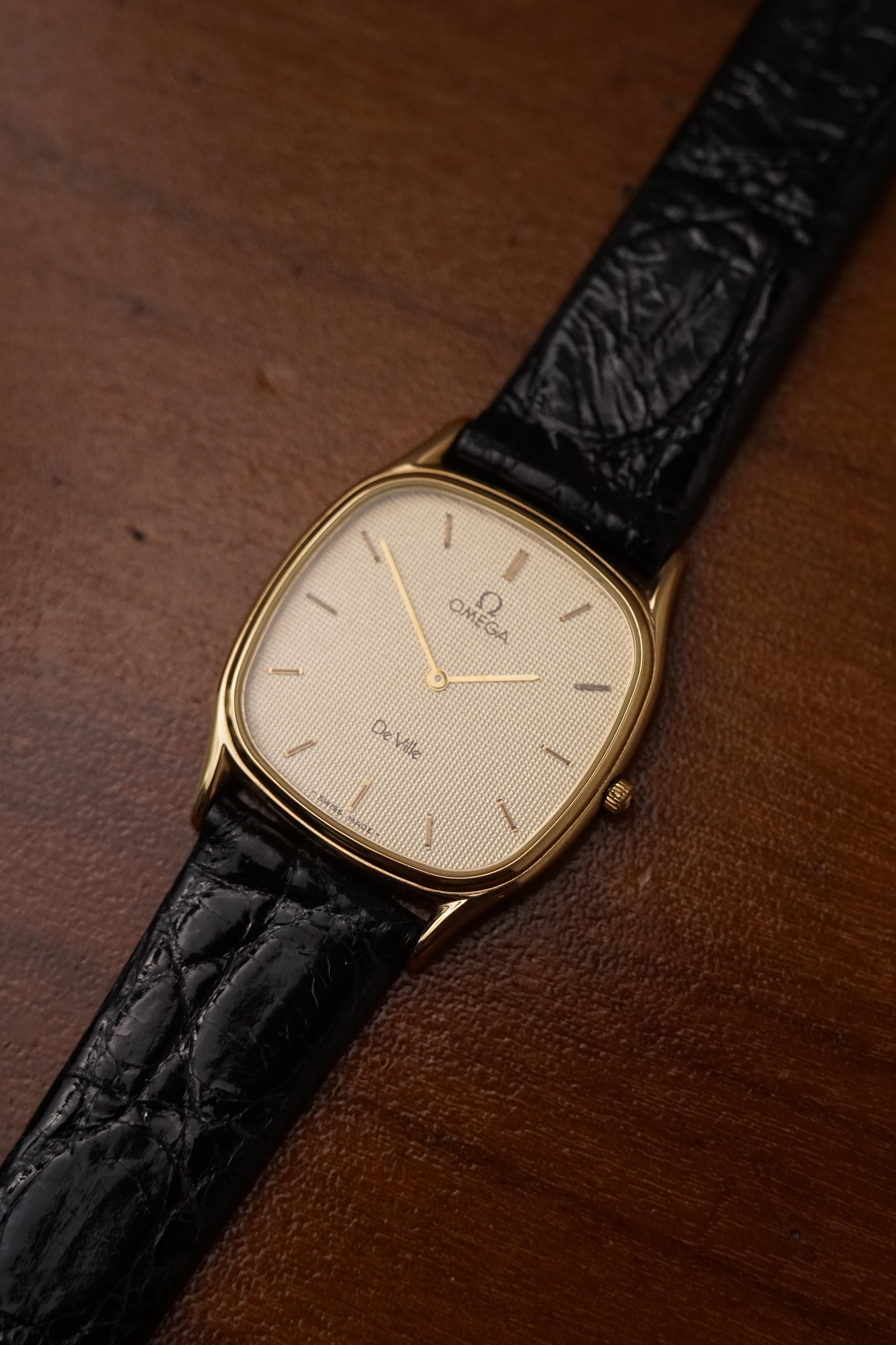 Omega De-ville Waffle Dial mens Quartz circa. 90s – My First Vintage