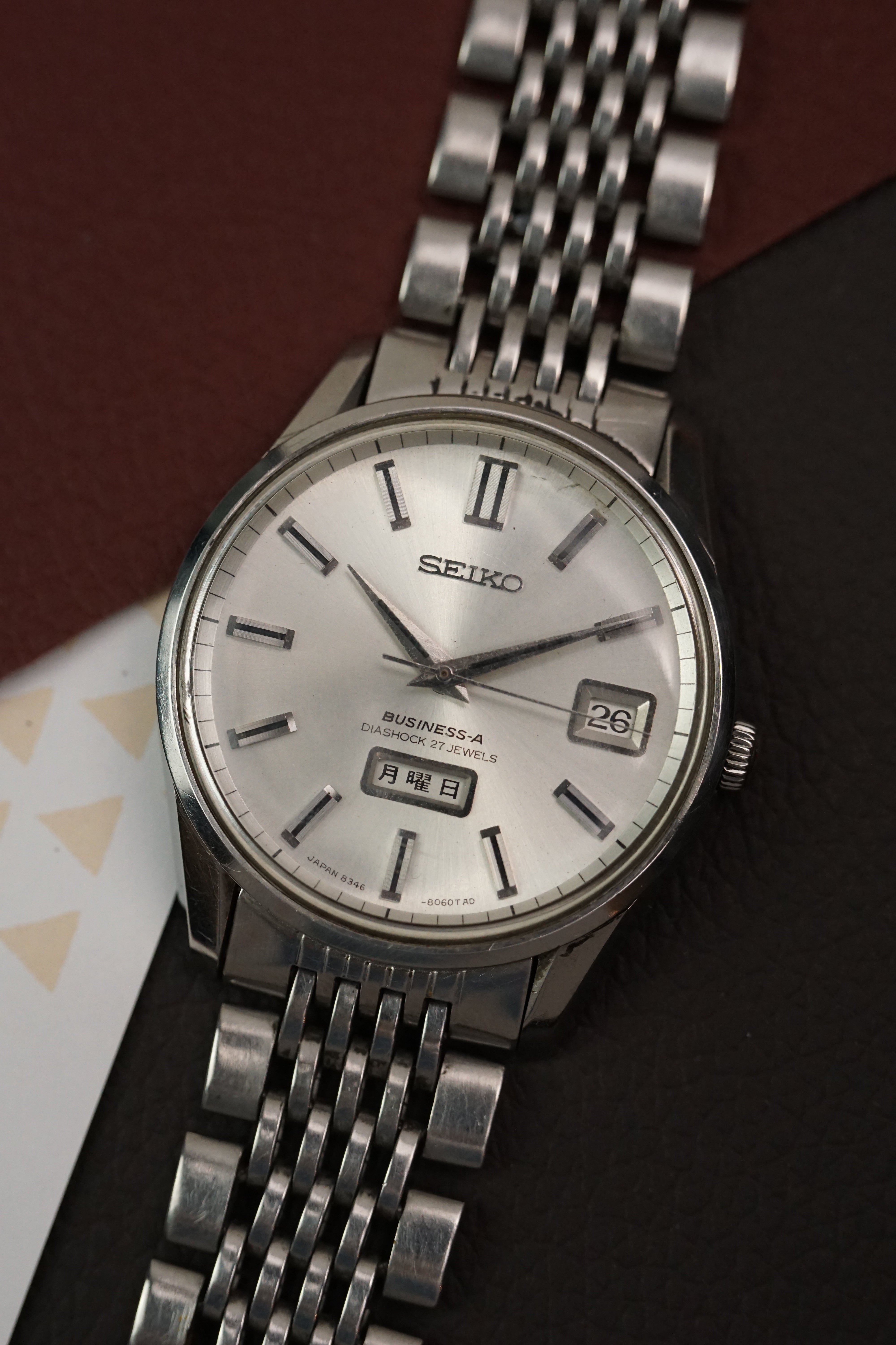 Seiko Business Week Dater with original bracelet 6206-8190 Circa