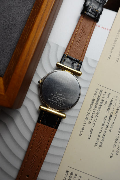 Seiko Dolce Art-Deco dial T-lugs