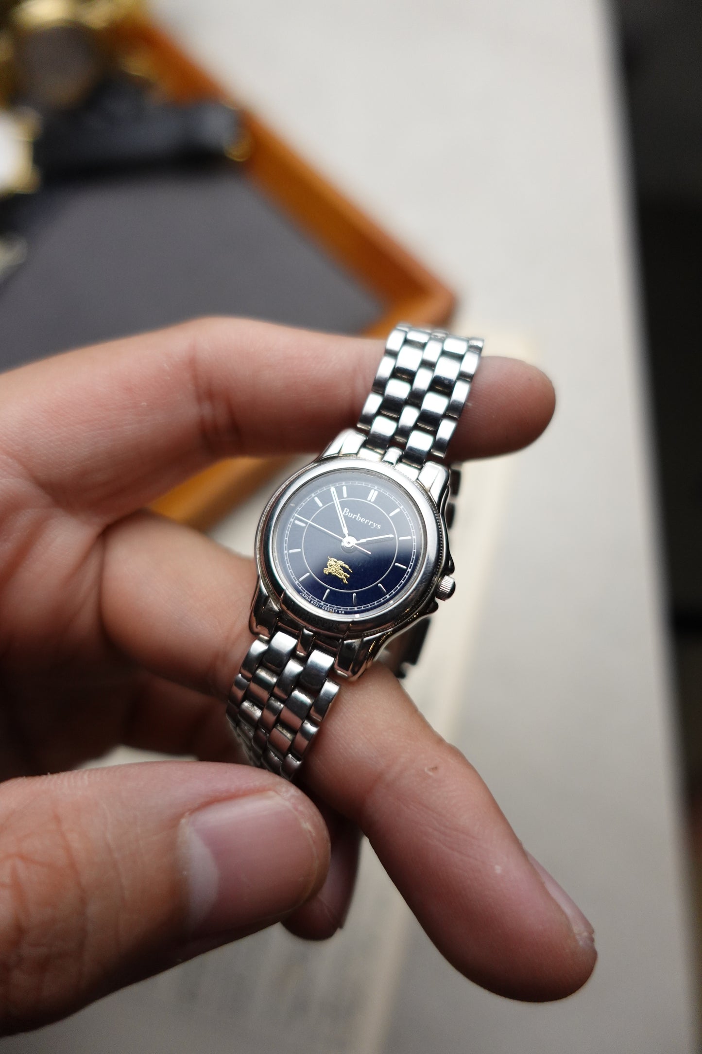 Burberry Classic jubilee mini navy blue dial #328