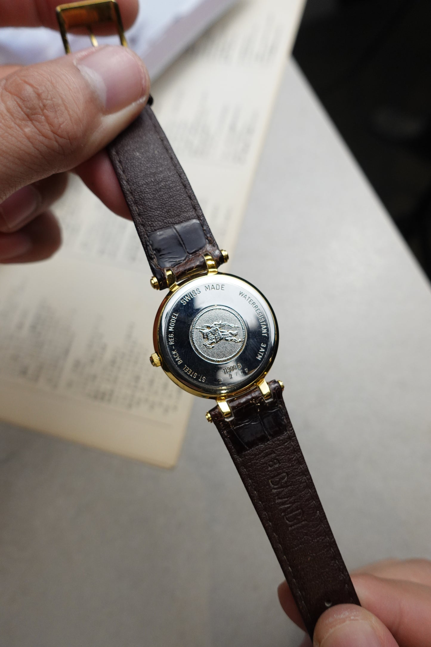 Burberry Classic Guilloche Gold on Gold swiss made variation