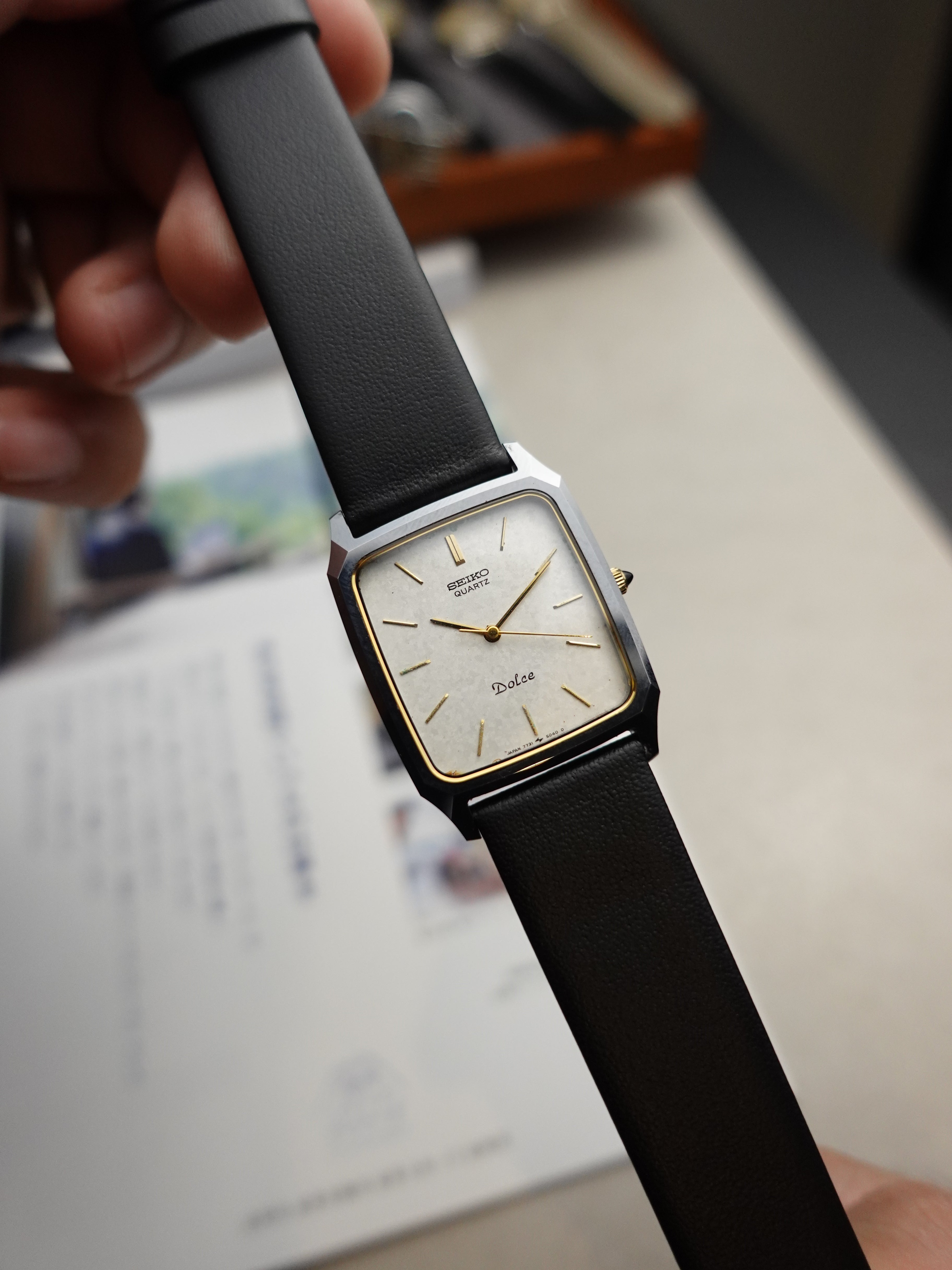 Seiko Dolce tank 'icyflake' dial with scratch resistant case&nbsp