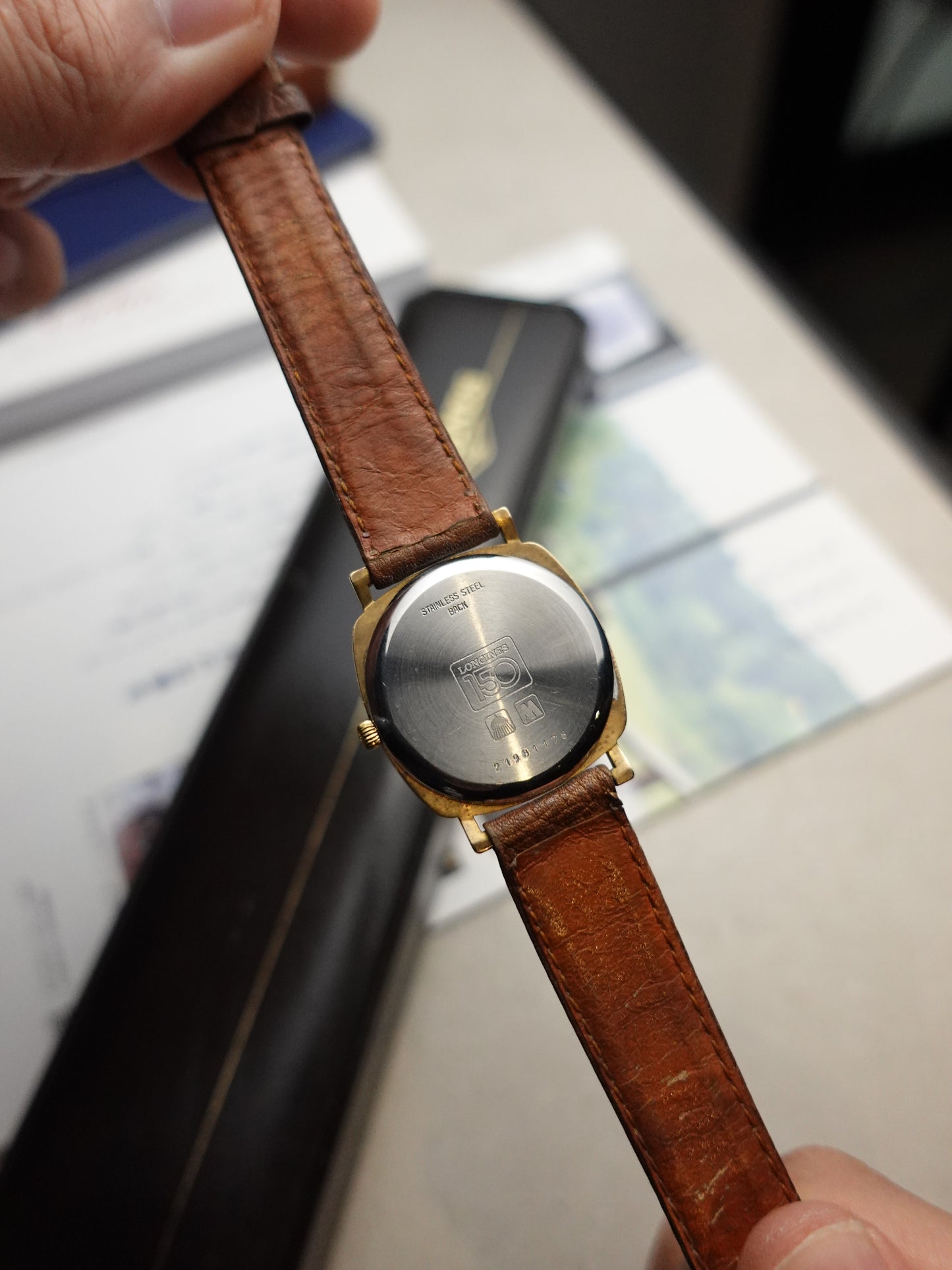 1983 Longines 150th anniversary cushion case Quartz With original box