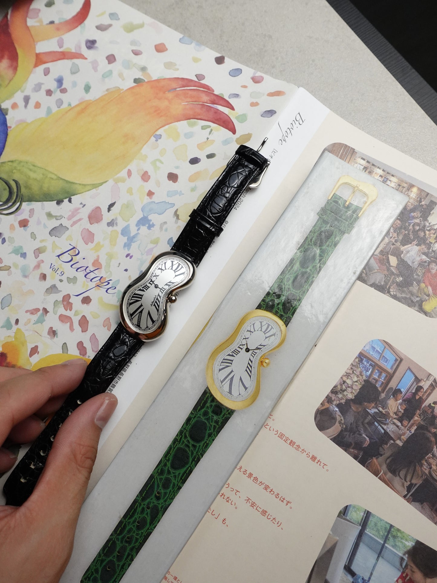 80s Dali's melting watch by Softwatch with original Box #458