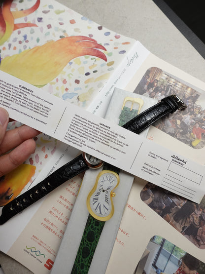 80s Dali's melting watch by Softwatch with original Box #458