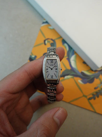 Citizen Eco-drive Tonneau with side diamonds and mother of pearl dial