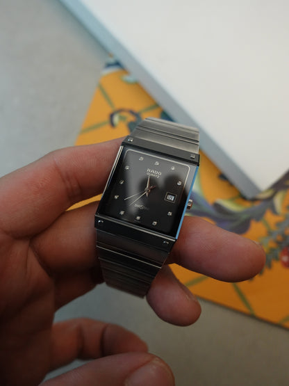 Rado Diastar with original steel bracelet with diamond markers . 129.0154.3